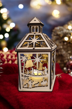 Preview: Weihnachtslaterne 'Krippenmotive'